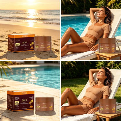 Tanning Gel Sunless Tan for Face & Body Tan Accelerator Hydrating Moisturizing Quick Drying Sunbed & Outdoor Tanning Lotion 100g
