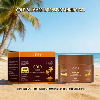 Tanning Gel Sunless Tan for Face & Body Tan Accelerator Hydrating Moisturizing Quick Drying Sunbed & Outdoor Tanning Lotion 100g