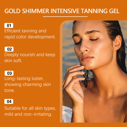 Tanning Gel Sunless Tan for Face & Body Tan Accelerator Hydrating Moisturizing Quick Drying Sunbed & Outdoor Tanning Lotion 100g