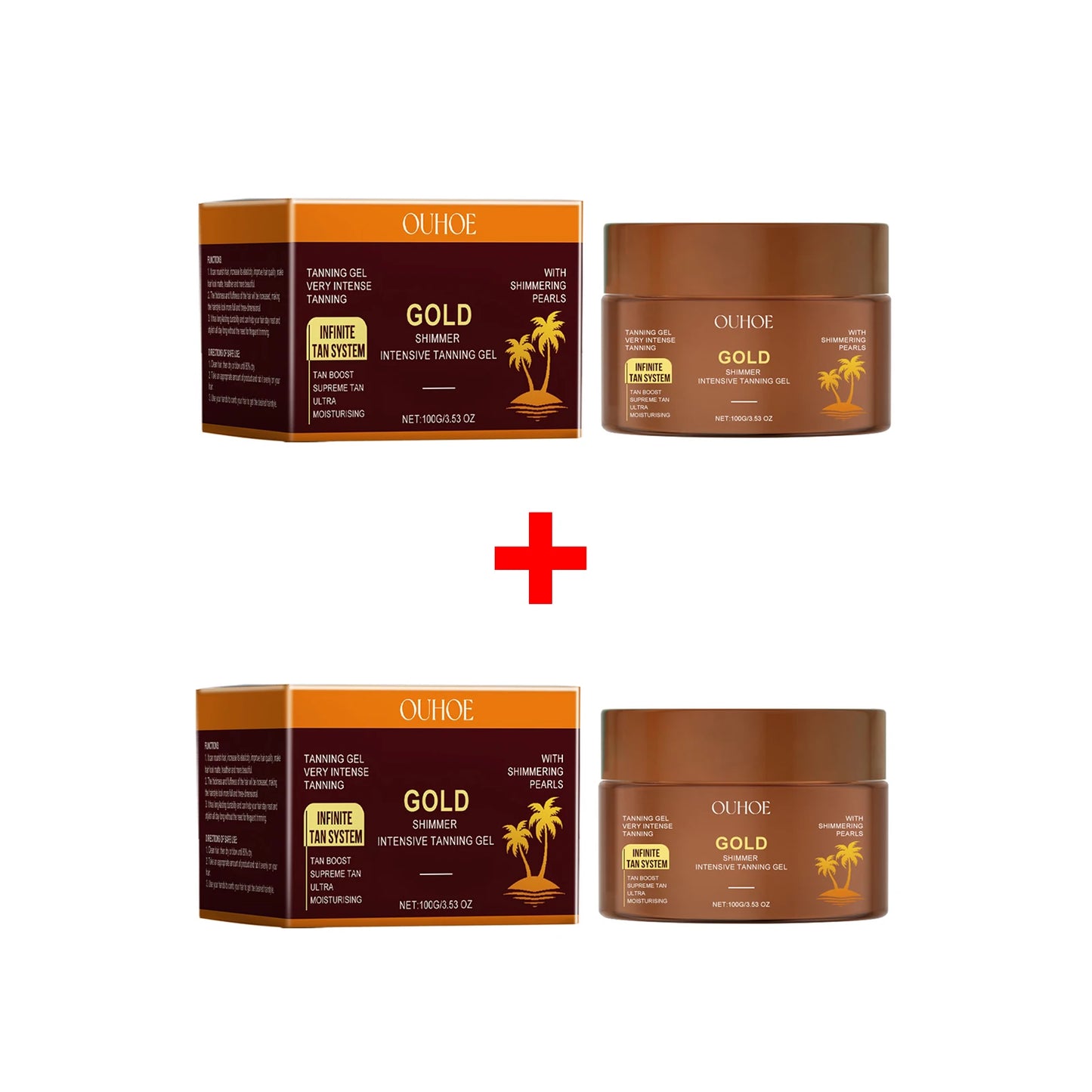 Tanning Gel Sunless Tan for Face & Body Tan Accelerator Hydrating Moisturizing Quick Drying Sunbed & Outdoor Tanning Lotion 100g